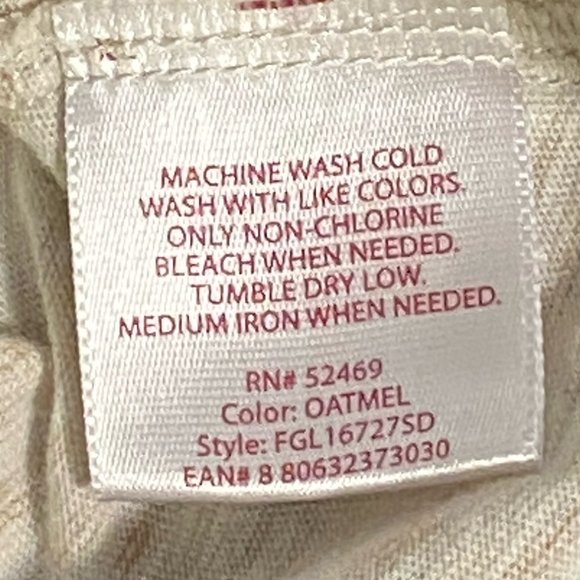 Faded Glory Women's Cream Colored Blouse Size Extra Large - Picture 8 of 8